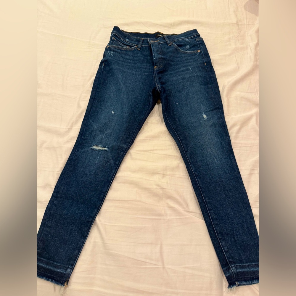Express Dark Blue Skinny Jeans